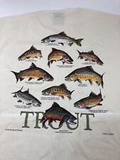 Vintage 1998 Trout Circle T-shirt Size XL Retro Fly Fishing picture