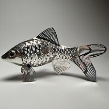 Christofle France Fish Pisces Silverplated Lumière D’argent Figurine 70s Vintage picture
