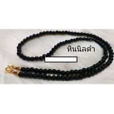 Necklace Stone Black 1 hook Thai Buddha Buddhist Amulet Pendant 26