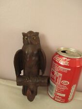 Black Forest Swiss Carved Wooden Owl Key Hook Wood Carving picture