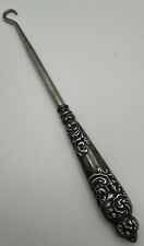 Antique Sterling Handle - Victorian Boot Lace Hook Corset Puller 5.5” & 18 grams picture