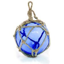 Glass Fishing Floats | Cobalt Blue Japanese Glass Floats 5 | Nautical Rope Ball picture