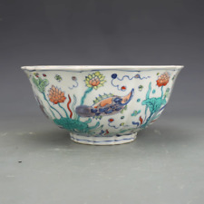 Nice Chinese Hand Painting Dou Polychrome Porcelain Fish Bowl picture