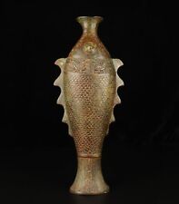 collectible bronze ware ancient bronze sculpture 15inch wealth fish jar vase pot picture