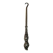 Silver Tone Reproduction Victorian Button Hook picture