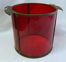 Vintage Maritime Boat Ship Masthead Lamp Anchor Light Red Cylinder Lens Insert picture