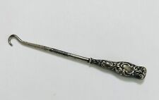 ANTIQUE STERLING SILVER HANDLE SHOE GLOVE BUTTON HOOK picture