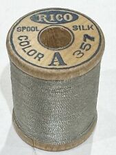 VINTAGE Silk Thread RICO Taupe Green Fly Fishing Tying Sewing Spool # 357 picture