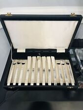 STANLEY ROGERS EPNS SHEFFIELD ENGLAND LADY KATHERINE FISH KNIFE & FORK BOXED SET picture