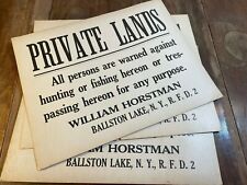 Private Lands Sign, No Hunting, Fishing, Trespassing, Heavy Stock 14