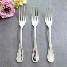 Christofle Perles 3pcs Silverplate Flatware Fish Fork Excellent picture