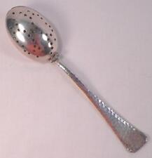 Silverplate Tea Strainer Spoon E & J B Empire Art Silver NY Hammered Vintage picture