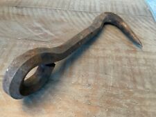 Primitive Large Hand Forged Iron Hook Ring Butchers Hanging Hook picture