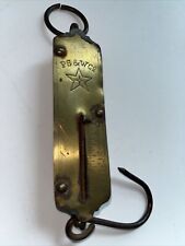 Vintage Brass PS & W Company Spring Balance Fishing Tackle 24 Pound Scale picture