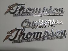 Thompson Brothers Of Peshtigo Wisconsin Vintage Boat Emblems picture