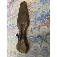 Antique metal and wood Primitive Hat or Coat Hook single hook 19th century picture