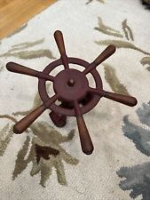 WATERWITCH Antique Boat Rowboat Runabout Steering Wheel Anchor Control Nautical picture