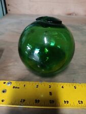 Japanese? Fishing Net Float Green Blown Glass Ball Bubble Suncatcher Globe  picture