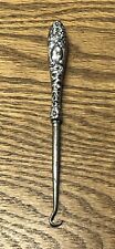 Vintage Victorian Repoussed Sterling Button Hook No Monogram  picture