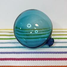Vintage Blue Glass Orb Fishing Float 4” picture
