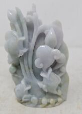 6'' Chinese Natural Emerald jadeite Jade Carved Fishs Statue Sculpture picture