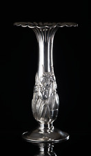 Japanese Sterling Silver Iris on Gentle Stream Vase Meiji Signed RARE picture