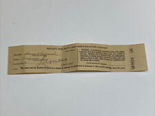 Harry Hazzard Iroquois Ship Boat Vessel Passenger ID Duty Travel Coupon Vintage picture