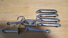 vintage antique farmhouse coat/robe wall/door hanging chrome and door stops pull picture