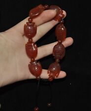 China Agate Carved fengshui wealth fish Protection Talisman bracelet statue picture
