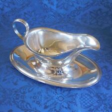 STUNNING S. Kirk & Son, 352 grams, STERLING, Gravy Boat w/Attached underplate picture