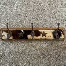 Western Cowboy Cast Iron Wall Coat Hook Rack heavy and well made picture