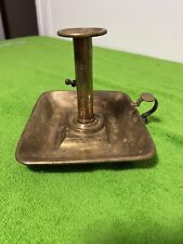 Antique Brass Chamberstick Candle Holder  Pushup English Victorian picture