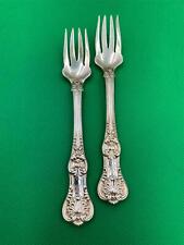 Pair of Tiffany & Co Sterling Silver ENGLISH KING Fish Forks old-style picture