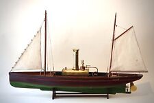 ANONYM - LARGE MIXED STEAM AND SAIL BOAT TOY - CIRCA 1895-1900 picture