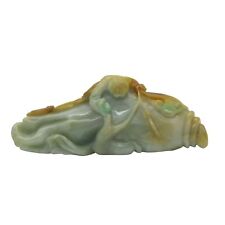 Quality Carved Jade Pendant Kid Catching Fish With Luyi Net k184N picture
