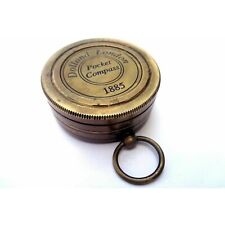 Brass Pocket Dollond London Magnetic Sundial Compass Nautical Boat Decor Antique picture