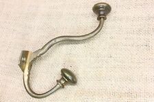 Old Coat Hook Victorian Mansion Farmhouse Brass Double Knob Tip 1800’s Vintage picture