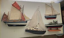 4-vintage  sailboats+cloth/Sails And Reg. Boat Some Need Repair picture