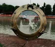Nautical Antique Brass Porthole 12 inch Ship Boat Window & Wall Porthole Decor picture