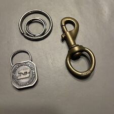 ANTIQUE HEAVY DUTY BRONZE MADE IN ITALY NAUTICAL BOAT LINE CLIP + RR Keychains picture