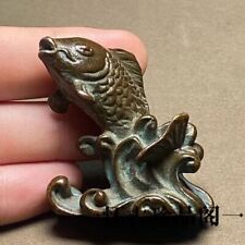chinese copper bronze carving fish picture