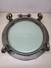 Vintage Bronze Porthole 21 inch port - 16 inch glass, Nautical Ship Boat Deco picture
