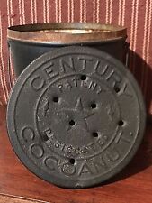 Antique Century Cocoanut Tin Metal Pail Used As Fishing Bait Bucket AAFA picture
