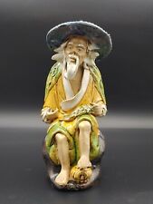 清代石湾陶瓷素三彩公仔老渔翁 Antique Chinese Qing Shiwan Art Pottery Statue Figurine Fishermen picture