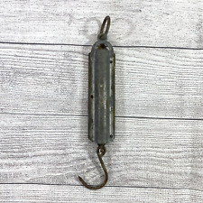 Antique BRASS HANGING SCALE 25 lb Royal Spring Balance Fishing / Industrial Tool picture