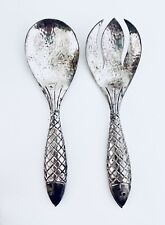 Emilia Los Castillo Plateado Silver Handmade Serving Fish Motif Spoon & Fork picture