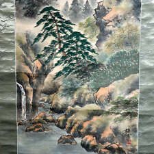 Japanese Vintage Scroll Kakejiku Hand Painted Showa Era Mountain Stream picture