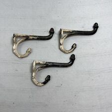 3 Old COAT HOOKS CONE TIP School Farm House Vintage 1880’s  Rustic Cast Iron picture
