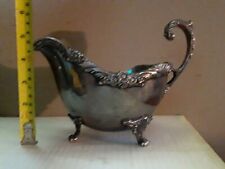 Vintage Heritage By 1847 Rogers Bros Silver Plated Footed Gravi Boat # 9413 picture