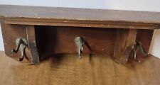 Very Old Antique Coat Shelf With 3 Hooks picture